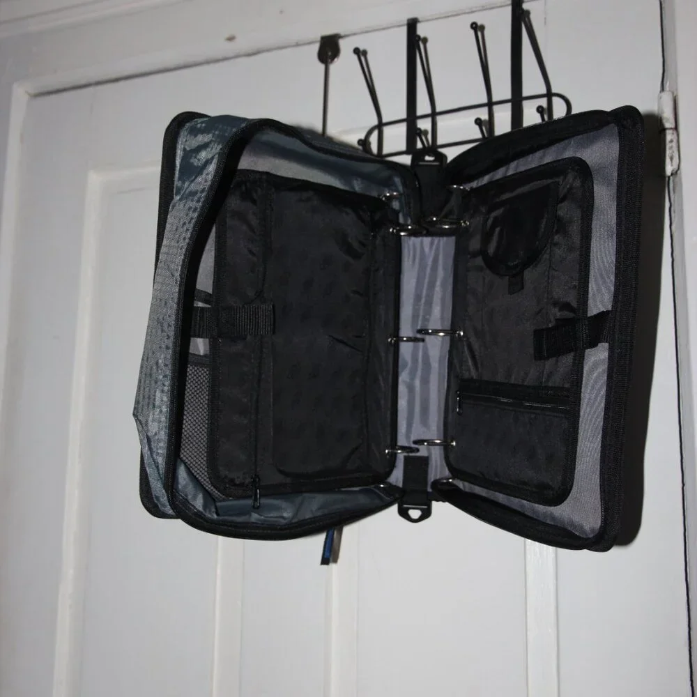 Blue and Black Binder Case-it Bag